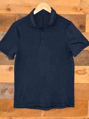 Lululemon Men's Size S Black Performance Polo Shirt 0327